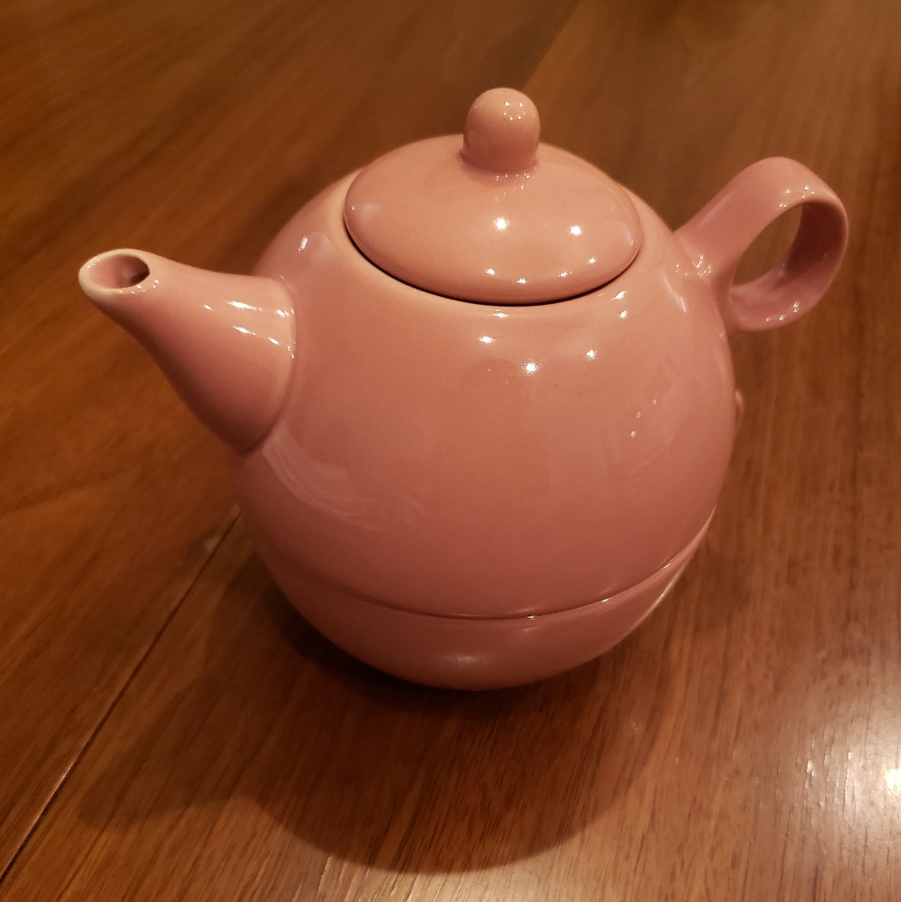 Dusty Pink/Mauve Teapot & Teacup in 1